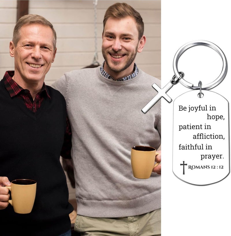 GiftYou Inspirational Scripture Metal Key Chains with Cross Pendant - Bible Verse Keychain Religious Gift for Christian - Image 5